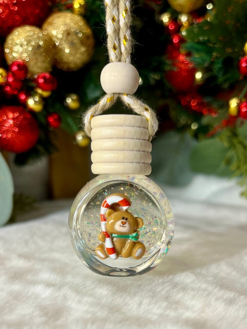 Christmas Bear Car Diffuser, Car Air Freshener, Fragrance:  Snickerdoodle